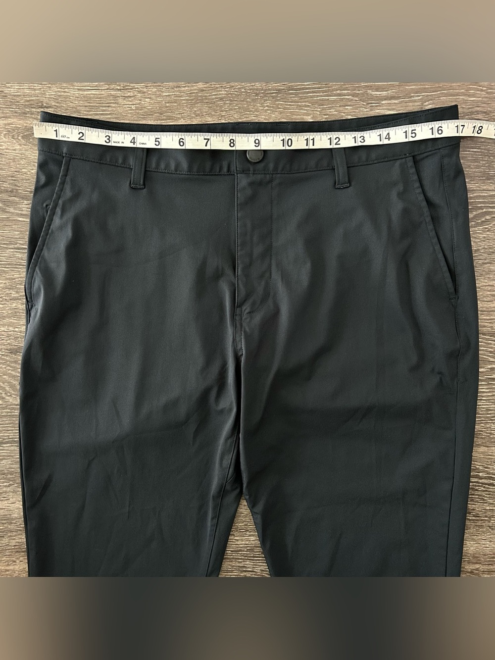 Rhone Commuter Slim Pants Men's 33X32 Performance Stretch Chino Tapered Black - Picture 9 of 11